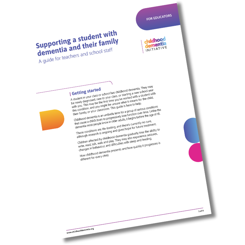 Supporting a student with dementia for educators